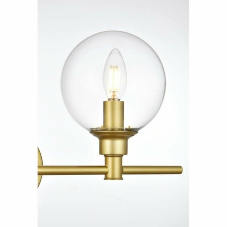 CLING 110 V Three Light Vanity Wall Lamp, Brass CL2954487